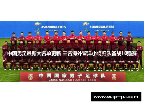 中国男足最新大名单更新 三名海外留洋小将归队备战18强赛 中国男足最新大名单更新 三名海外留洋小将归队备战18强赛