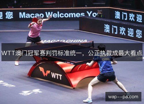 WTT澳门冠军赛判罚标准统一,公正执裁成最大看点 WTT澳门冠军赛判罚标准统一,公正执裁成最大看点